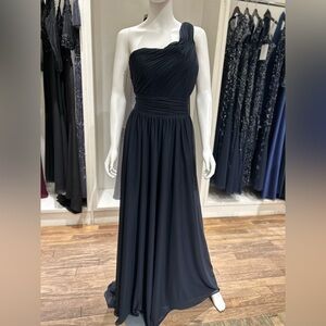 17094 Midnight Black One Shoulder Mother's Dress by Christina Wu